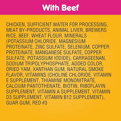 PEDIGREE CHOPPED GROUND DINNER Adult Canned Soft Wet Dog Food with Beef, 22 oz. Cans (Pack of 12) - PAWPICO