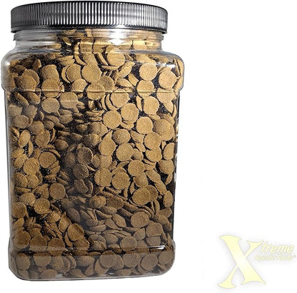 Xtreme Scrapers Wafers - Premium 14mm Fast-Sinking Fish Food – Nutrient & Cellulose Rich Ideal for Nocturnal Feeders, Catfish, Plecostomus Species, and Loaches – USA Farm Grown (35oz) XtremeAquaticFoods
