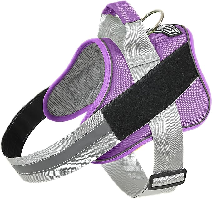 Bolux Dog Harness, No-Pull Reflective Dog Vest, Breathable Adjustable Pet Harness with Handle for Outdoor Walking - No More Pulling, Tugging or Choking (Lavender, Medium (Pack of 1)) Bolux