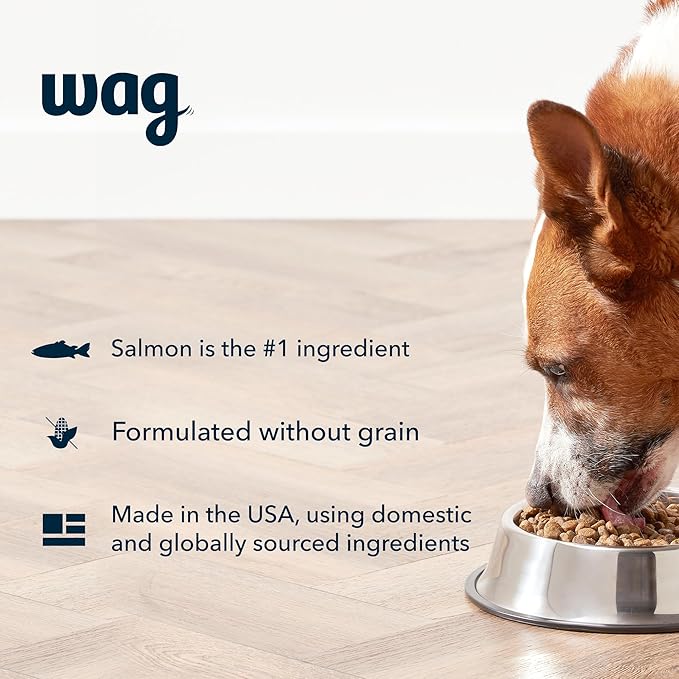 Amazon Brand - Wag Dry Dog Food Salmon & Sweet Potato, Grain Free 4 lb Bag - PAWPICO