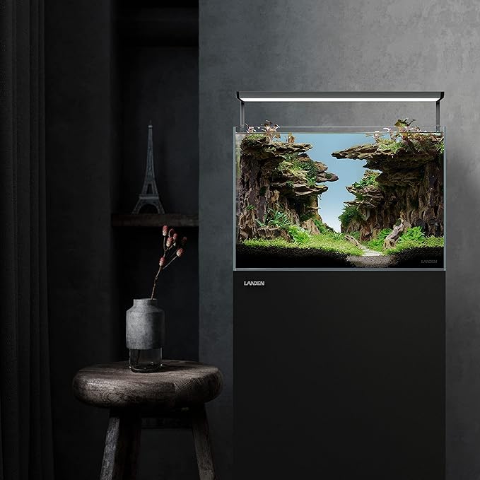 LANDEN AQUABRITE 45 LED Aquarium Light RGB+W for 17.72in (45cm) Rimless Freshwater Fish Tanks - Full Spectrum Lighting with Adjustable Brightness with Controller Landen