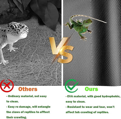Bearded Dragon Tank Accessories, Non-Adhesive Reptile Carpet Bedding Substrate for Terrarium, Reptile Mat Terrarium Liner Tank Flooring for Leopard Gecko, Snake, Lizard and Tortoise, 18x80 in XIEHUZA