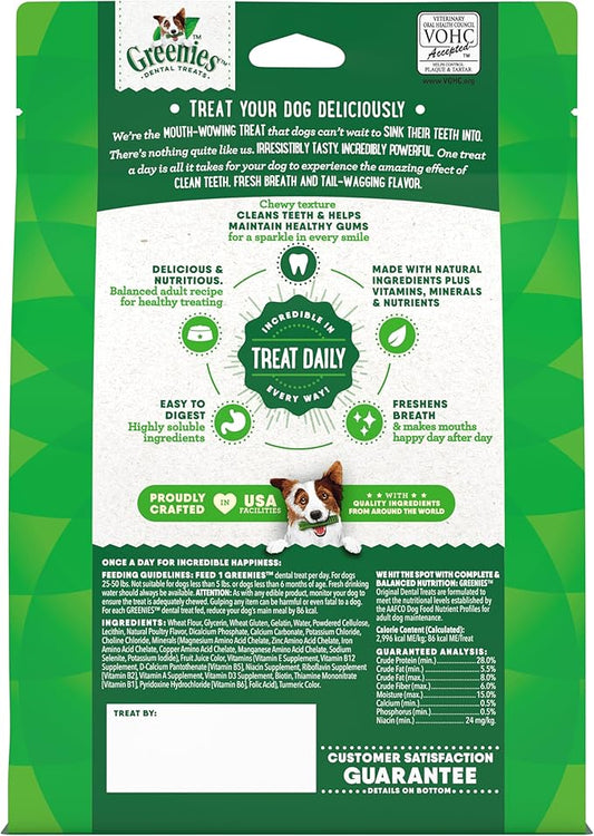 Greenies Original Regular Natural Dental Care Dog Treats, 12 oz. Pack (12 Treats) - PAWPICO