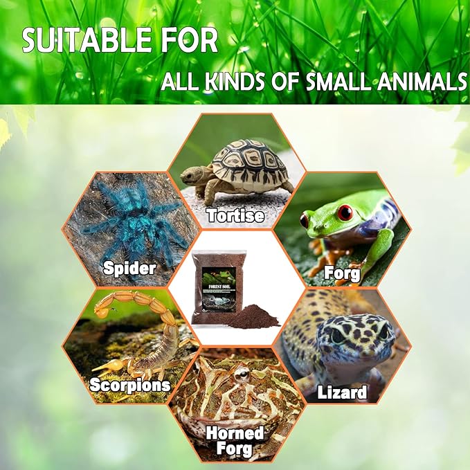 BNOSDM Reptile Soil Substrate Fluffy Small-Strand Reptile Substrate and Snake Bedding Clean Natural Terrarium Bedding for Lizards Snakes Tortoises Tarantulas BNOSDM