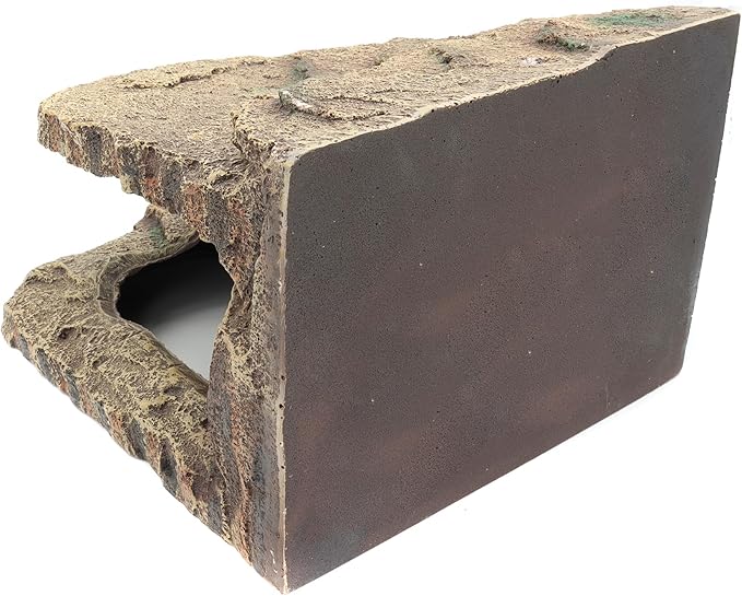 Resin Reptile Hideouts Cave Habitat Decor for Gecko Leopard Lizards Toad Turtle (B- Extra Large) JIHAQUA