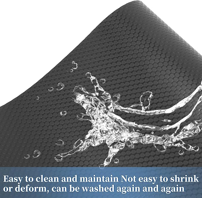 Reptile Mat, Reptile Carpet, EVA Reptile Liner, Waterproof Terrarium Mat, Leopard Gecko Reptile Mat, Lizard Tortoise Tank Accessories, Black, 118.11" L x 17.52" W CAPASTEC