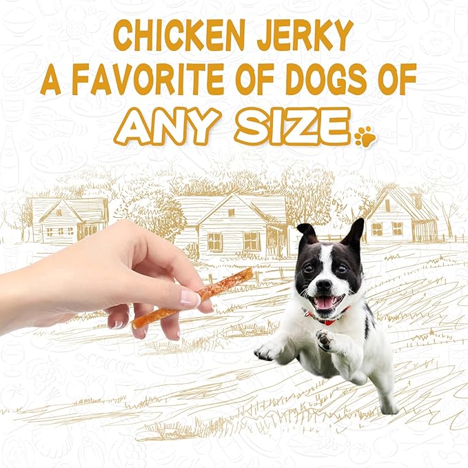 Chicken Jerky Strips Dog Treats, Training Treats for Dogs w/Taurine, Low Fat, Natural Chicken Jerky Cuts, 12.5 oz - PAWPICO