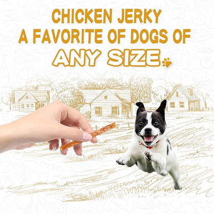 Chicken Jerky Strips Dog Treats, Training Treats for Dogs w/Taurine, Low Fat, Natural Chicken Jerky Cuts, 12.5 oz - PAWPICO