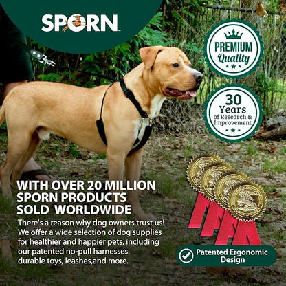 Sporn Original Training Halter, No Pull Harness Medium Size Dog with Black Padded Sherpa Sleeves, Breathable No Pull Dog Harness Medium Sized Dog, Provides to All Medium Sized Breeds Sporn