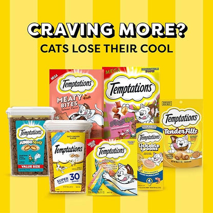 Temptations Classic Crunchy and Soft Cat Treats Seafood Medley Flavor, 48 oz. Pouch Temptations