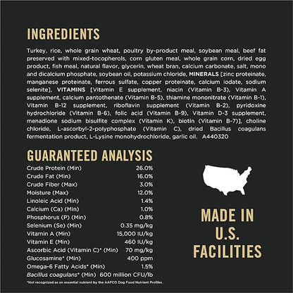 Purina Pro Plan Complete Essentials Shredded Blend Turkey and Rice Dog Food Dry Formula with Probiotics for Dogs - 5 lb. Bag - PAWPICO