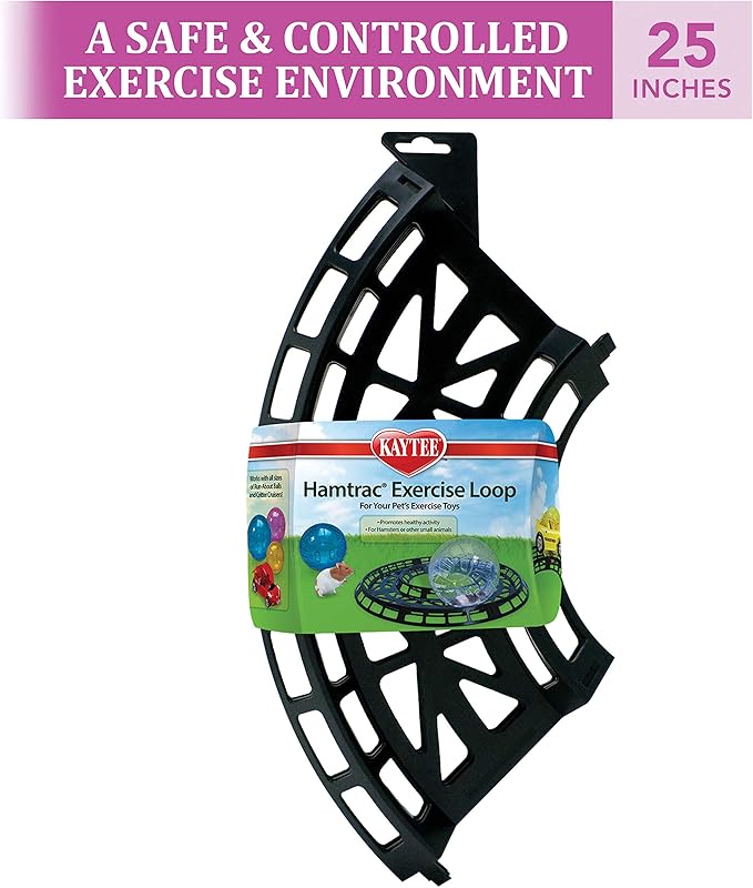 Kaytee Hamtrack Exercise Loop for Exercise Balls & Critter Cruiser Car (includes 4 curved sections) Kaytee