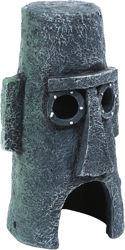 Penn-Plax Spongebob Squarepants Squidward’s Easter Island Home - Officially Licensed Aquarium Ornament - Medium (SBR11) Penn-Plax