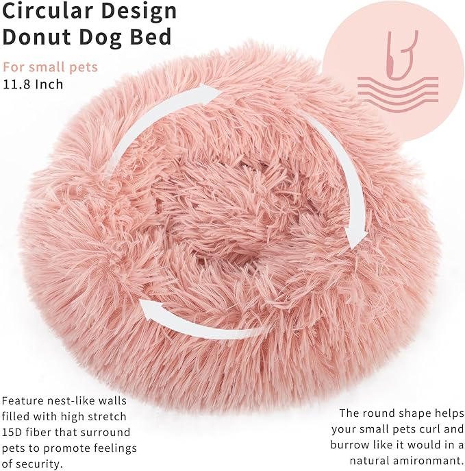 Chinchilla Bed Pink Burrowing Pet Bed for Guinea Pigs and Other Small Animals 11.8 inch - PAWPICO