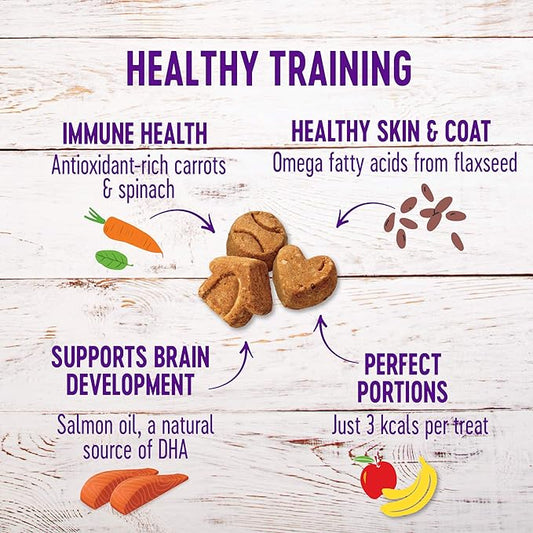 Wellness Crunchy Puppy Bites Natural Grain-Free Treats for Training, Dog Treats with Real Meat and DHA, No Artificial Flavors (Crunchy Chicken & Carrots, 6-Ounce Bag) - PAWPICO