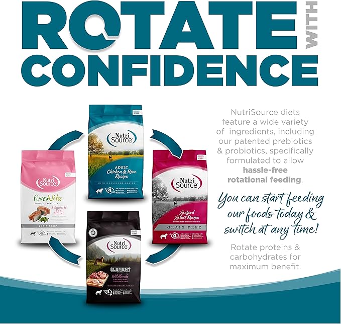 NutriSource Adult Dry Dog Food, Chicken and Rice, 26LB - PAWPICO