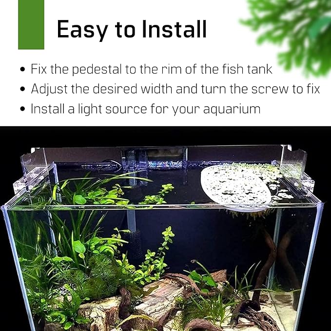 BELMAKS Set of 2 Clear Acrylic Fish Tank LED Light Holder Aquarium Lamp Hanging Aquarium Fixtures Support Stands Box Aquatic Fish Tank Lighting Tools 2PCS BELMAKS