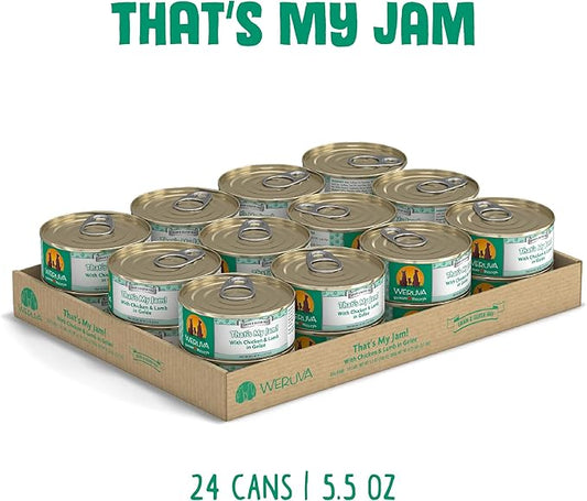 Weruva Classic Dog Food, That's My Jam! with Chicken & Lamb in Gelée, 5.5Oz Can (Pack of 24) - PAWPICO