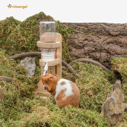 Niteangel Water Bottle with Stand for Syrian Dwarf Hamsters Gerbils Mice Rats Degus Small pet Rodents(White) Niteangel