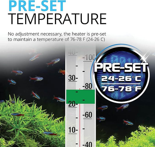 Fluval P50 Submersible Aquarium Heater for Up to 15 Gallons, 50 Watts Fluval