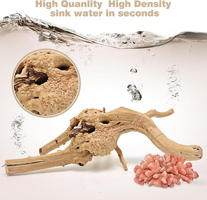WDEFUN Natural Spiderwood for Aquarium Decor 7-Piece 4''-8'' Long Natural Driftwood Branches for Fish Tank Decorations WDEFUN