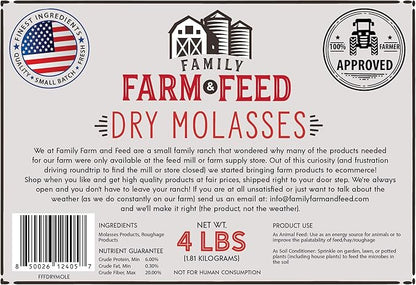 | Dried Molasses Food | Soil and Pet | Young and Adult | Granular | 4 Pounds FAMILY+FARM+AND+FEED