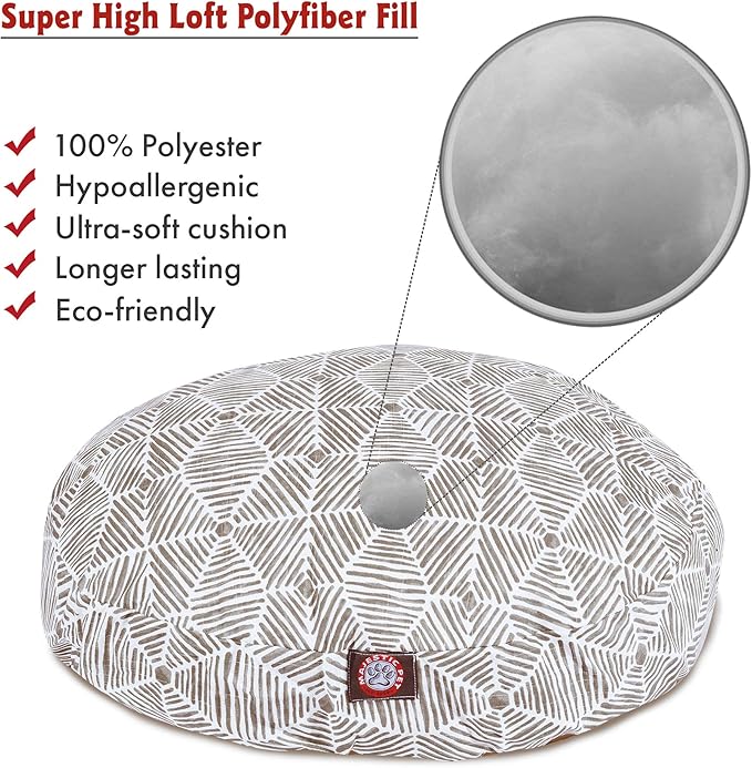 Majestic Pet Charlie Gray Small Round Pet Bed - PAWPICO