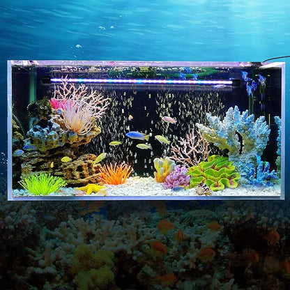 Tatub 19'' Submersible Aquarium Light with 3 Lighting Modes,7.8W Full Spectrum Led Fish Tank Light with 10 Levels of Brightness,Underwater Aquarium Lights for Fish Tank with Timer Auto On/Off Tatub