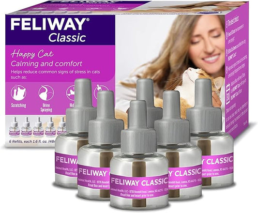 FELIWAY Classic Cat Calming Pheromone, 30 Day Refill - 6 Pack Feliway%C2%AE