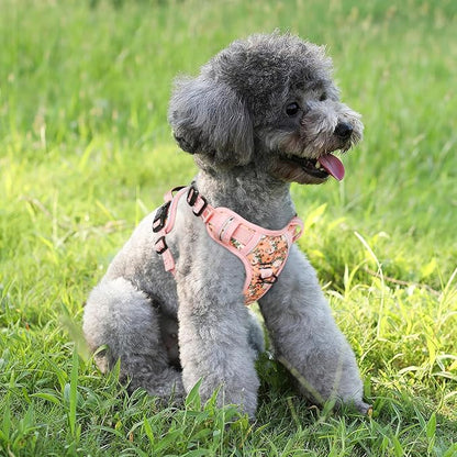 Timos Dog Harness, No-Pull Pet Harness with 2 Leash Clips, Adjustable Soft Padded Dog Vest, Reflective Outdoor Pet Oxford Vest with Easy Control Handle Timos
