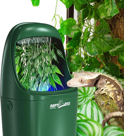 REPTIZOO Reptile Water Dispenser Automatic Chameleon Drinking Fountain with Indicator Light, Reptile Terrarium Decor Water Dripper for Reptiles, Chameleon, Lizard, Gecko Amphibians REPTIZOO