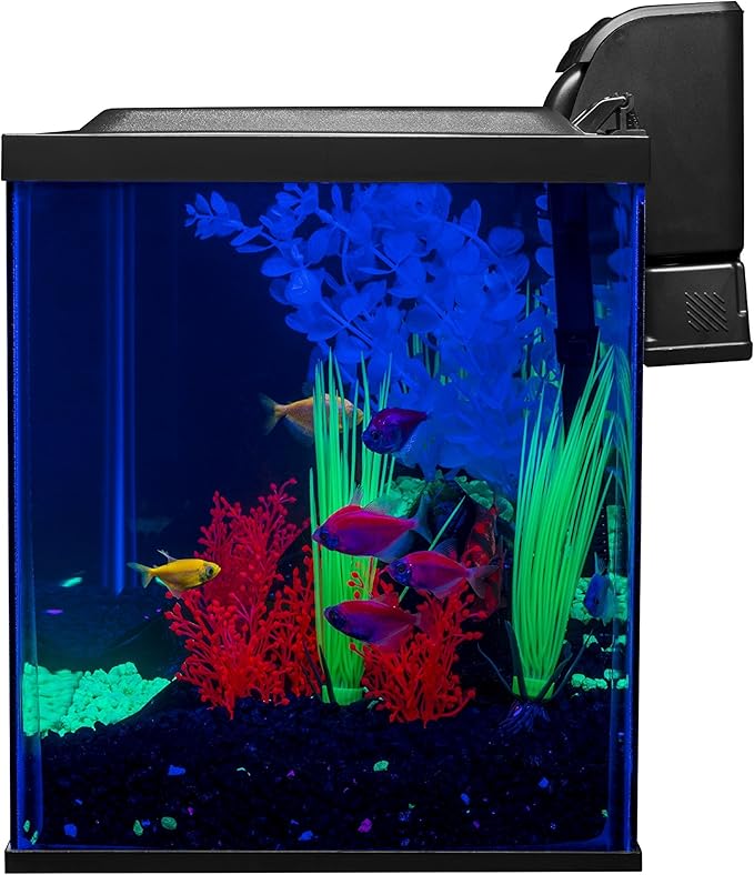 Glofish 10 Gallon Aquarium Fish Tank Kits, Includes LED Lighting and Décor (Amazon Exclusive) GloFish