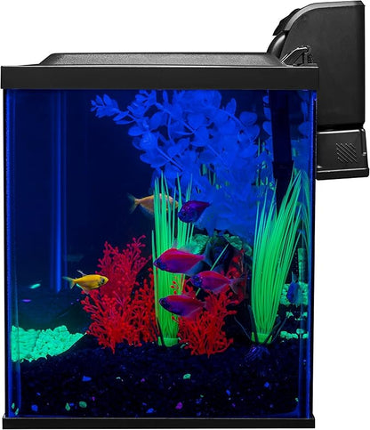 Glofish 10 Gallon Aquarium Fish Tank Kits, Includes LED Lighting and Décor (Amazon Exclusive) GloFish