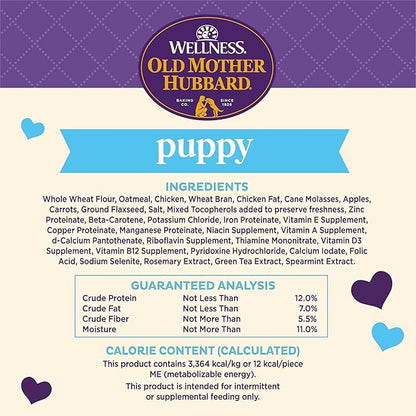 Old Mother Hubbard by Wellness Classic Natural Puppy Treats, Crunchy Oven-Baked Biscuits, Ideal for Training, Mini Size Dog Treats, 20 ounce bag - PAWPICO