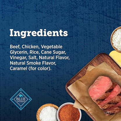 Blue Buffalo True Chews Premium Jerky Cuts Dog Treats, Made in the USA with Natural Ingredients, Beef, 20-oz Bag - PAWPICO