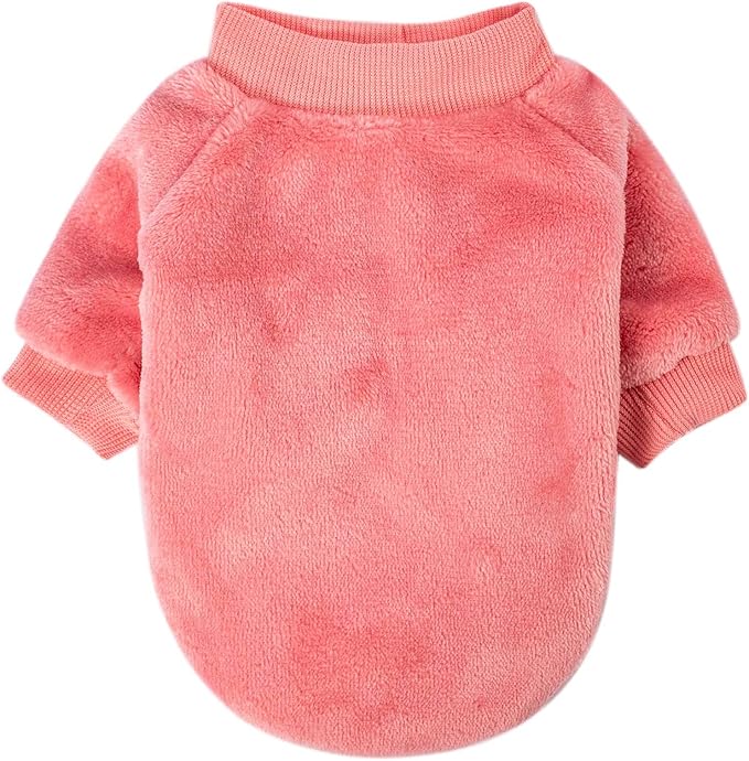FabriCastle Dog Sweater, 2 Count, Dog Clothes, Dog Coat, Dog Jacket for Small or Medium Dogs Boy or Girl, Ultra Soft and Warm Cat Pet Sweaters (X-Small, Pink,Light Purple) - PAWPICO