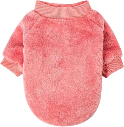 FabriCastle Small Dog Sweater, Pack of 2, Dog Clothes, Dog Coat, Dog Jacket for Small or Medium Dogs Boy or Girl, Ultra Soft and Warm Cat Pet Sweaters (Small, Pink,Light Purple) - PAWPICO