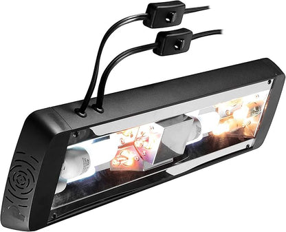 Zilla Pro Sol Customizable Light & UVB Fixture for Reptile Terrariums, 20 Inches Zilla