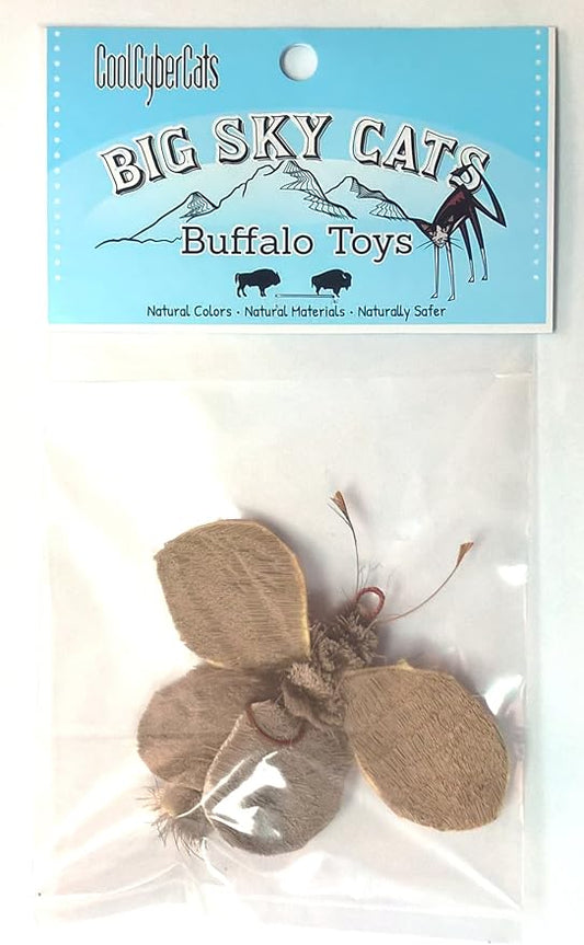 Butterfly Refill/Attachment Cat Toy - Natural Buffalo/Deer: Fits The Wildcat and Popular Bird and Mouse Type Wands/Poles - PAWPICO