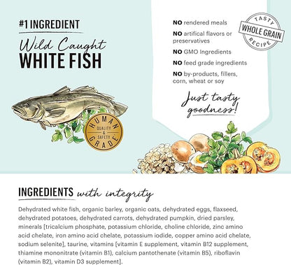 The Honest Kitchen Human Grade Dehydrated Whole Grain Dog Food – Complete Meal or Dog Food Topper – Fish 10 lb (makes 40 lbs) (Pack of 1) - PAWPICO