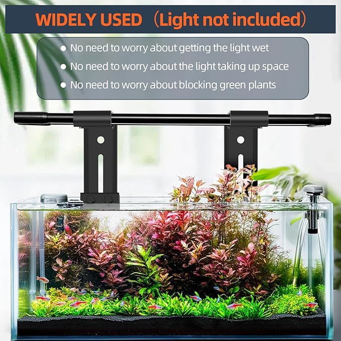hygger Aquarium Light Clip Holder (for HG-957),1 Piece, Aquarium Fish Tank Light Riser/Holder/Bracket/Stand/Mount hygger