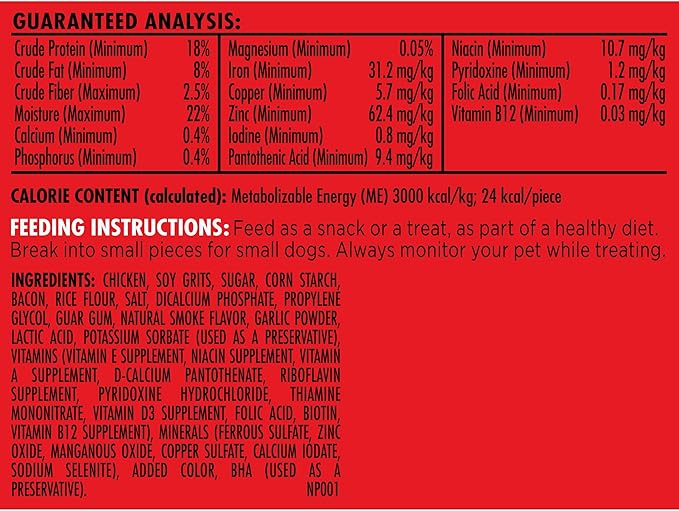 Milk-Bone Soft & Chewy Dog Treats, Bacon Recipe, 5.6 Ounce (Pack of 10), Made with Real Bacon - PAWPICO