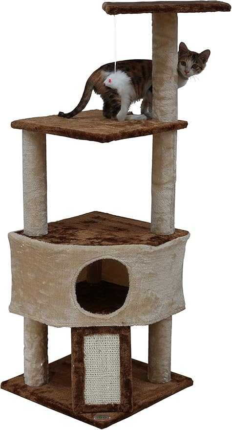 Go Pet Club F708 46" Kitten Tree,Beige - PAWPICO