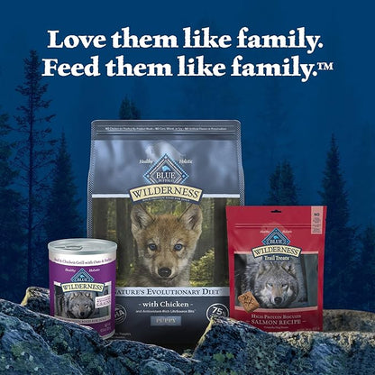 Blue Buffalo Wilderness High-Protein Natural Dry Food for Puppies, Chicken Recipe, 24-lb. Bag - PAWPICO