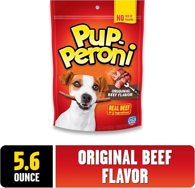 Pup-Peroni Original Beef Flavor Dog Treats, 5.6 Ounce Bag (Pack of 8) - PAWPICO