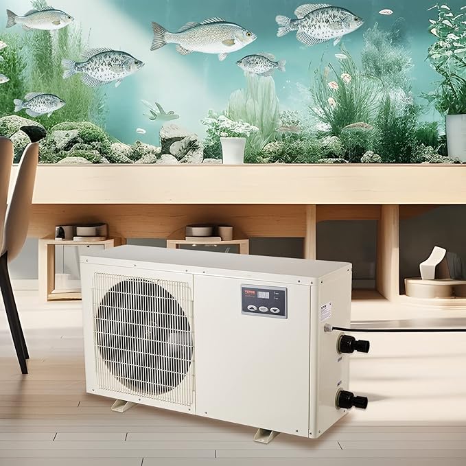 VEVOR Aquarium Chiller, 500 Gal 1892 L, 1.5 HP Hydroponic Water Chiller, Quiet Refrigeration Compressor for Seawater and Fresh Water, Fish Tank Cooling System with Pump/Hose, for Jellyfish, Coral Reef VEVOR