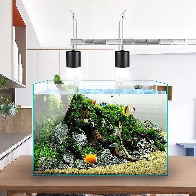 iplusmile Fish Tank Light Stand Kit, Aquarium Lighting Holder, Fish Tank Accessory, Adjustable Fish Tank Light Rack, for Aquatic High LED Light Lamp Light Hanging Bracket Rimless Tank iplusmile