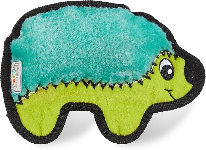 Outward Hound Durablez Tough Plush Squeaky Dog Toy, Hedgehog, Turquoise, XS - PAWPICO