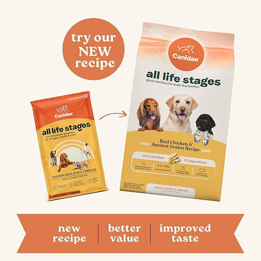 CANIDAE? All Life Stages Chicken Meal & Rice Formula Dog Dry 40 lb - PAWPICO