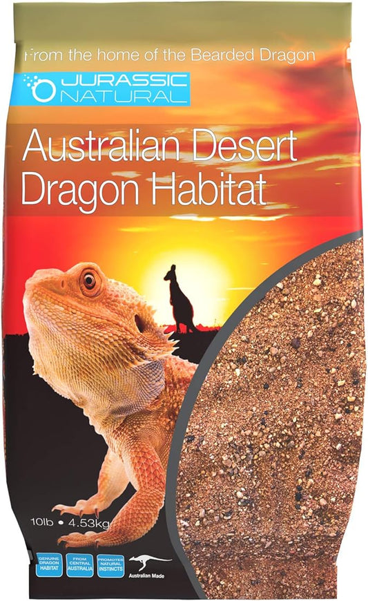 Jurassic Natural Australian Desert Dragon Habitat Substrate for Bearded Dragons and Other Lizards, Red, 10lb JurassicNatural